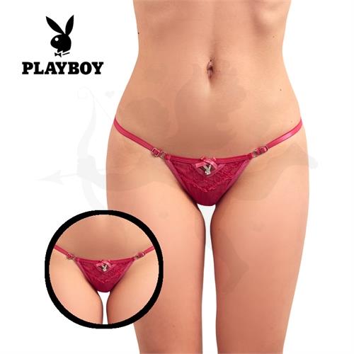Tanga premium Playboy rosa
