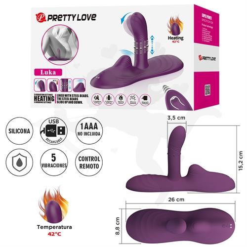 Vibe Pad con control remoto: estimulación con calor, múltiples modos y carga magnética